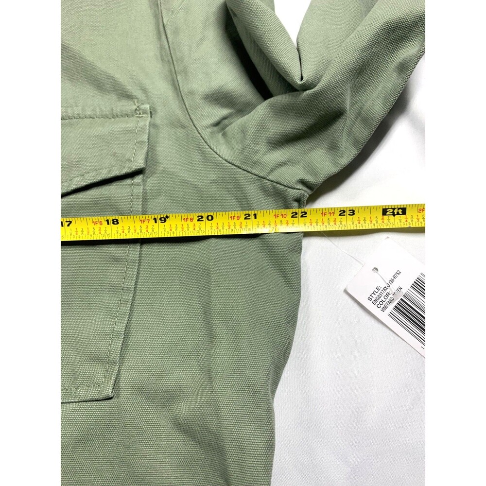 Kensie Jeans Shirt Jacket Womens L Sage Green Button-Up Long Sleeve Pockets NWT - Picture 4 of 9